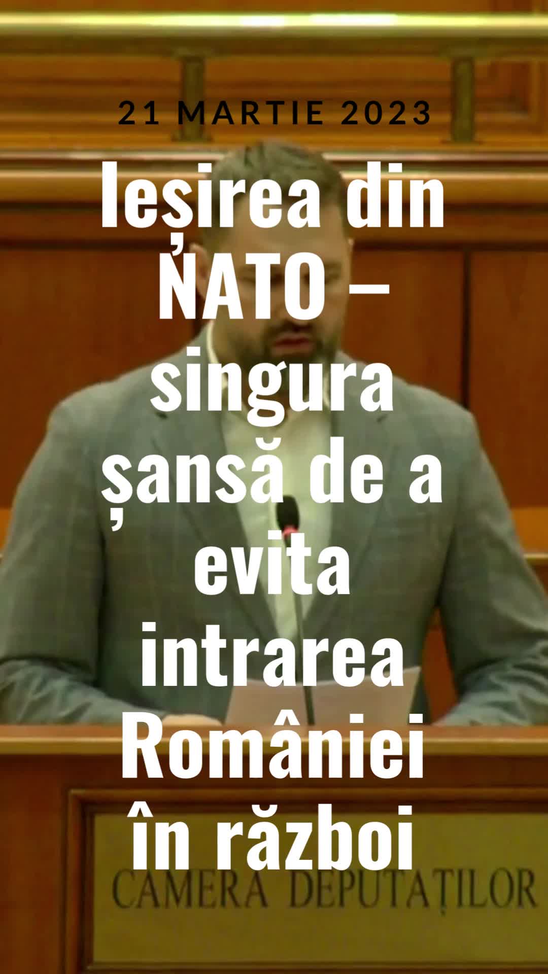 Ieșirea din NATO, singura șansă de a evita intrarea României în război!