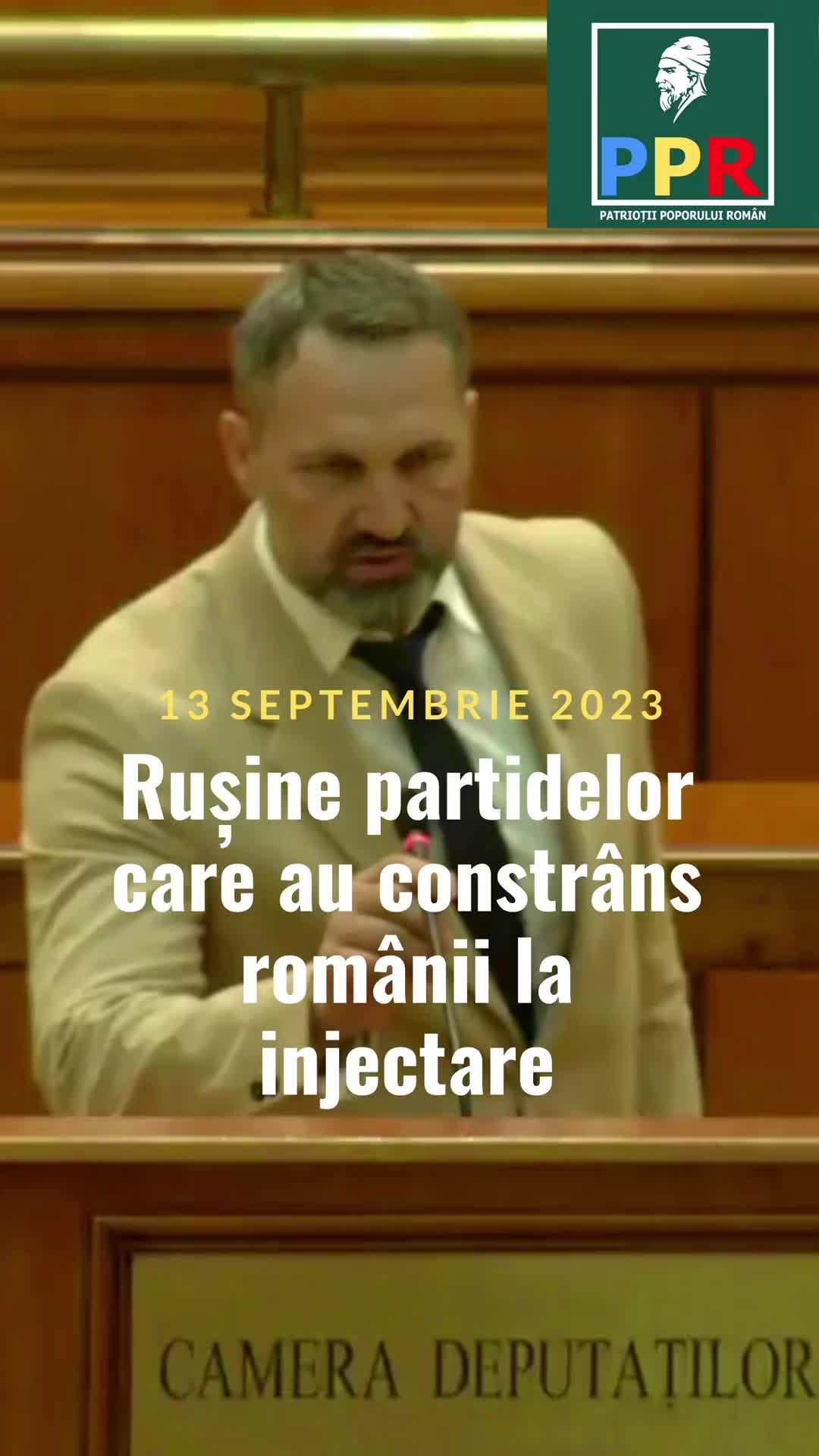 Azi, de la tribuna Parlamentului am transmis mesajul unei mame îndurerate care și-a pierdut fiul după cea de a treia doză.  Partidul PPR 🇷🇴